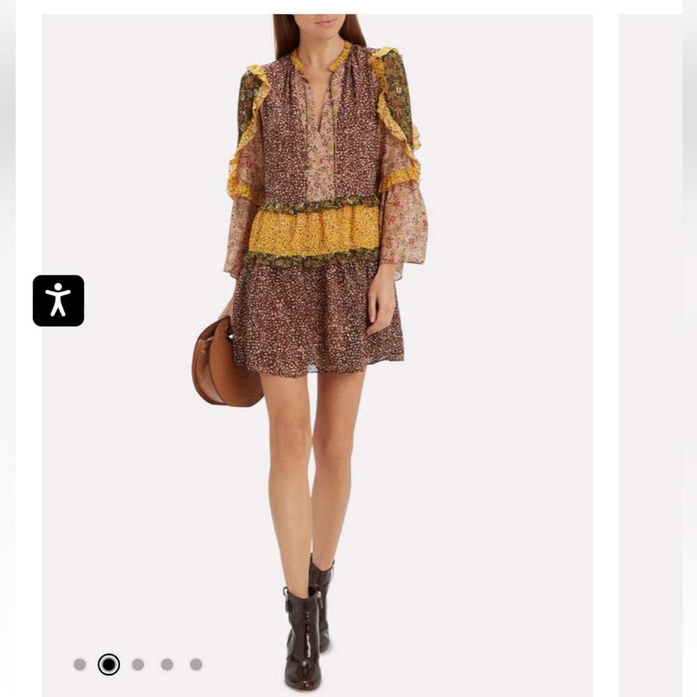 ULLA JOHNSON Essie Crepe Mini Dress: SZ 2